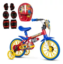 Bicicleta Infantil Aro 12 Nathor + Kit Proteção + Capacete