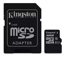 Memoria Micro Sd Kingston 32gb Clase 10 Con Adaptador 