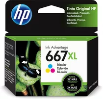 Hp 667xl Cartucho Tricolor 3ym80al Original Alto Rendimiento