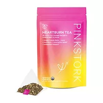 Té De Ardor Rosa: Menta De Limón, 100% Orgánica, 2wsww