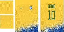   Arte Vetor Camisa Do Brasil 2022-torcedor Degrade 