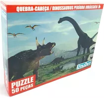 Brinquedo Quebra Cabeça Dinossauro 50 Peças Infantil