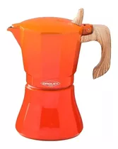 Cafetera Italiana Inducción Oroley Petra Orange 6 Tazas Café Color Naranja