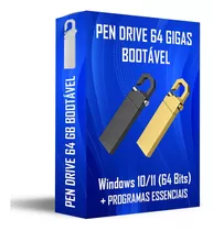Pendrive 64 Gb Bootavel C/ Wind 10/11 + Programas Essenciais