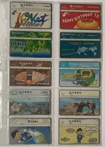 10 Tarjetas Telefónicas Usadas En Folio Lote China Ft13