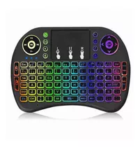 Mini Teclado Com Touchpad Wireless 2.4g Iluminado Bk-bti8led