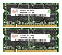 Memória Ram Hynix Notebook 4gb (2x2gb) Ddr2 667mhz Pc2 5300s