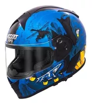 Casco Moto Rocket Force S23-freak Azul Certificado.