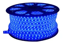 Cinta Tira Luz Led 50mt Azul Silicona + 5 Conectores 220v