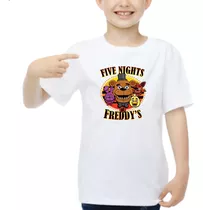 Camisa Infantil Five Nights At Freddys Pizzaria Fazbear Fnaf