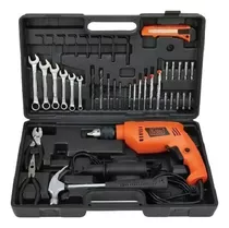 Taladro Percutor Black+decker Hd565k 13 Mm + 40 Accesorios Color Naranja