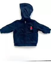 Campera Polo Ralph Lauren Bebe Negra Osito Bordado Talle 9 M