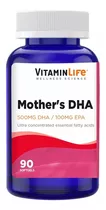 Mother´s Dha / Omega 3 (90 Cápsulas) Vitamin Life Sabor Sin Sabor