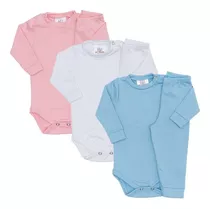 Kit 3 Conjunto Bebê Infantil Térmico Segunda Pele Body Calça