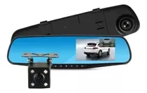 Espejo Carro Retrovisor Dvr Cámara D Reversa 4.3 PuLG 1080hd