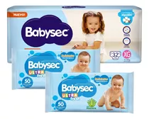 Combo Babysec Ultra Soft Pañales Con 2 Toallitas Humedas