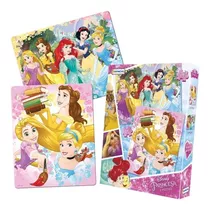 2 Puzzles En Uno X 24 Y 36 Piezas De Princesas De Disney