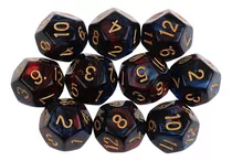 10 Pcs D12 Poliédrico Dados Para Dungeons E Dragons Dnd Mtg