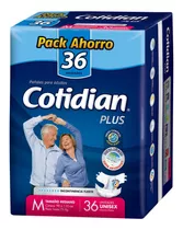 Pañales De Adulto Cotidian Plus, Talle M 36 Unid.