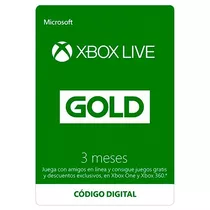 Tarjeta Xbox Live Gold Acceso Por 3 Meses Codigo Digital