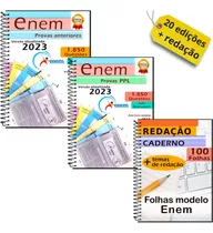 Kit Enem 3 Apostilas Regular + Ppl + Caderno De Redação + Temas Apostila