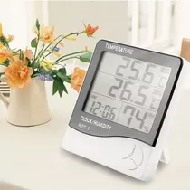 Higrómetro, Reloj Digital, Mesa, Medidor De Temperatura De Batería