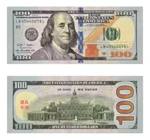 100pcs Billetes Falsos De Juego Réplica Dólares Divertidos F