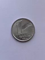 Moneda De 1 Cruzeiro De Brasil Del Año 1990 Con Error