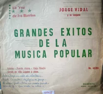 Vinilo Grandes Éxitos Música Popular Jorge Vidal Y Su Conj.