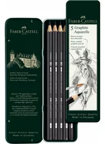 Lápiz Grafito Graphite Aquarelle Faber-castell X5 Uds.