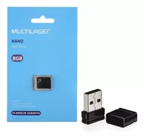 Pendrive Nano Preto 8gb Usb Pd053 Multilaser