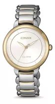 Reloj Citizen Em067481a Para Mujer Triple Manecilla Acero