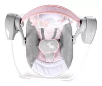Silla Mecedora Para Bebé Ingenuity Comfort 2 Go Portable Swing Eléctrica Flora The Unicorn Gris/blanco/rosa