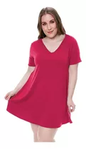 Vestido Bobo Manga Corta De Mujer Talle Grande Xxl-xxxl