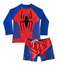 Conjunto De Traje De Baño Niño Spiderman Hombre Araña 