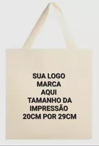 50 Sacolas Algodão Cru Ecobag Tamanho 30x30 - Personalizada