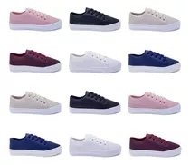 12 Pares Tênis Feminino Casual Básico Confortável Leve K129