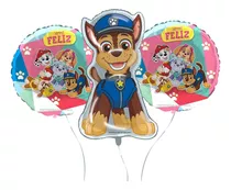 Globos Metálicos Paw Patrol X 3 Original Cotillón Activarte