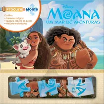 Livro Disney Procure E Monte - Moana Com Lanterna Magica E Q