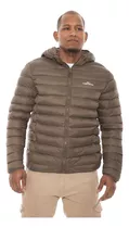 Campera Hombre Capucha Ultra Liviana Inflable Simil Pluma