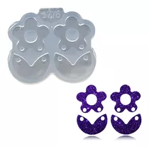 Molde Silicon Figuras Dije Aretes Flores