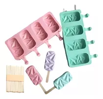 X2 Moldes Para Helados Paletas Molde Helado Silicona Palet 108 4cav Moldes Silicona 4cav Helados Refrescantes Helados Cremosos Moldes Helados De Frutas Silicona Paletas Palet108 C/paletas Pasteleríacl