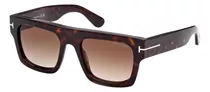 Tom Ford Fausto Ft  Dark Havana/light Brown Shaded 53/20/14.