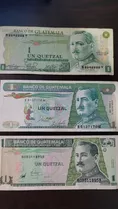 Billete De Guatemala De Q1 Con Fechas 1982, 1988 Y 1998