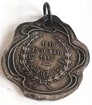 Medalla Centenario 25 De Mayo 1810 1910 San Javier Santa Fe