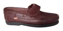 Zapato Boating Junior Escolar Abrojo Zapatilla Cuero 