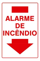 Placa De Sinalização Alarme De Incêndio 20x30 - X-722 Q1a