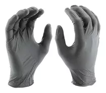 100 Guantes Nitrilo Grado Médico Sin Latex Ni Polvo Negros Color Negro Talla S