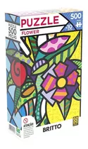 Quebra Cabeça Puzzle Romero Brito Flor 500 Peças Grow 03946