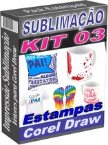 Kit Sublimação Estampas Almofada Chinelo Caneca Vetor Kit 03